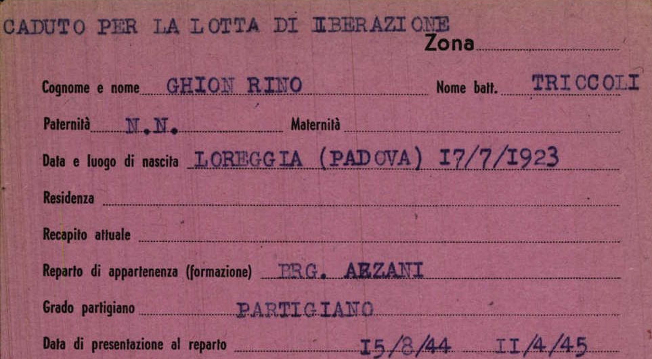 La morte di Tricoli: storia di un disertore sfortunato