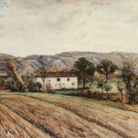 Alberto-Caffassi-Paesaggio-campestre-Olio su tela