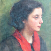 Alberto-Cafassi-Ritratto-di-fanciulla_Olio_su_cartone