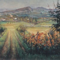 Alberto-Caffassi-Autunno-a-Serravalle-1942-Olio-su-tela