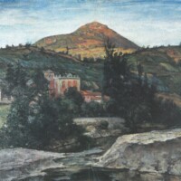 Alberto-Caffassi-Paesaggio-di-Serravalle-1942-Olio-su-tela